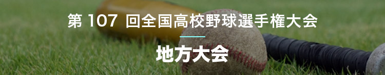 第107回全国高校野球選手権大会 地方大会